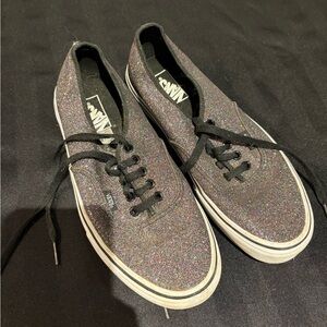 Vans Women's Glitter Sneakers - Black and Multicolor